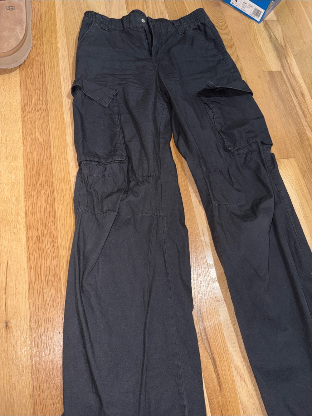 Black Cargo Pants with Utility Pockets